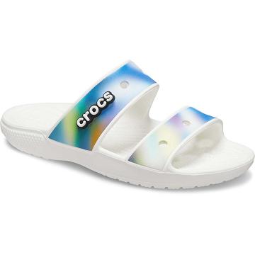 Crocs Classic Solarized Men's Sandals White / Multi | Australia 1235DFMN